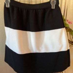 Cute black and white striped skirt